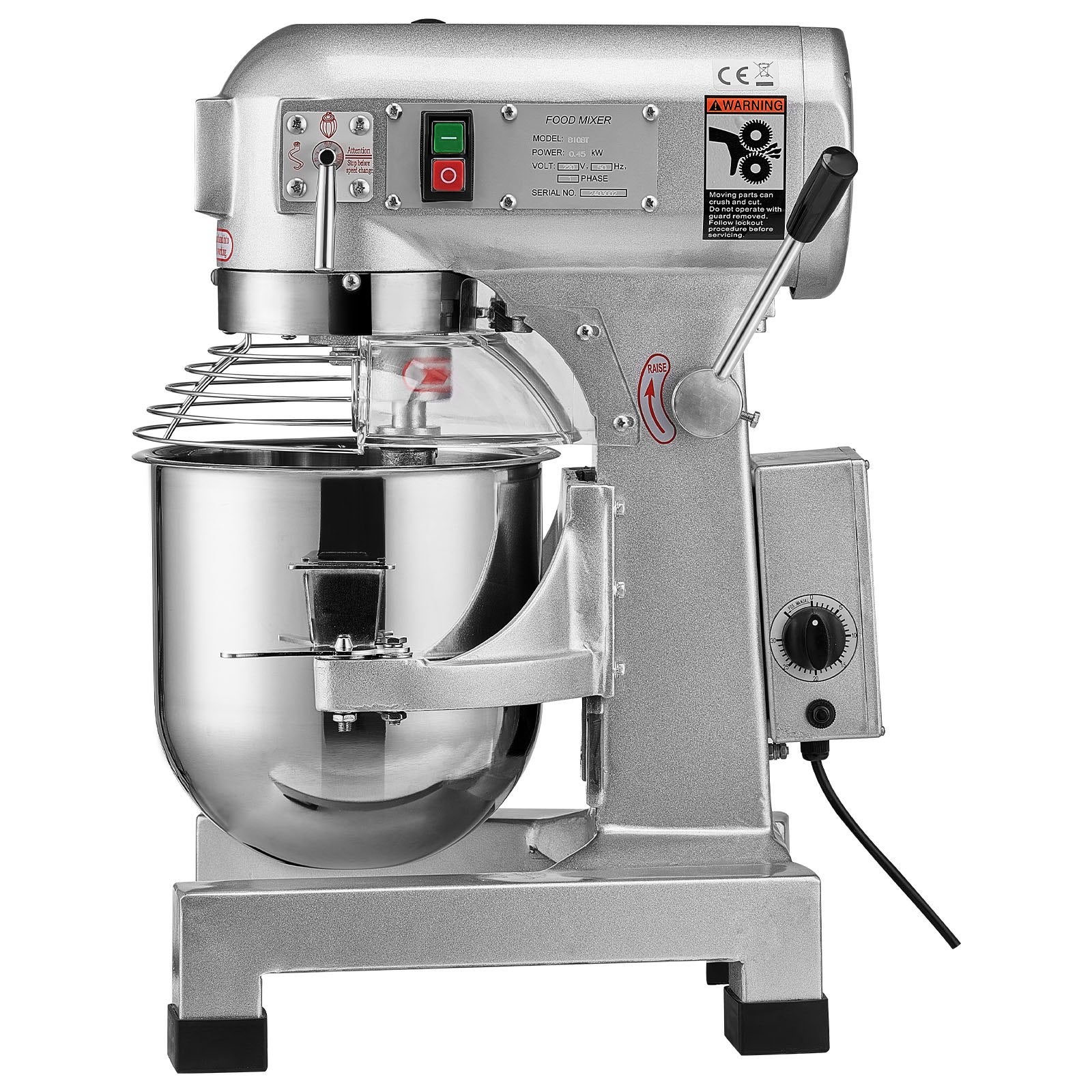 Mikser Planetarny 10L 550W 3 Prędkości do Ciasta Gastronomia Restauracja