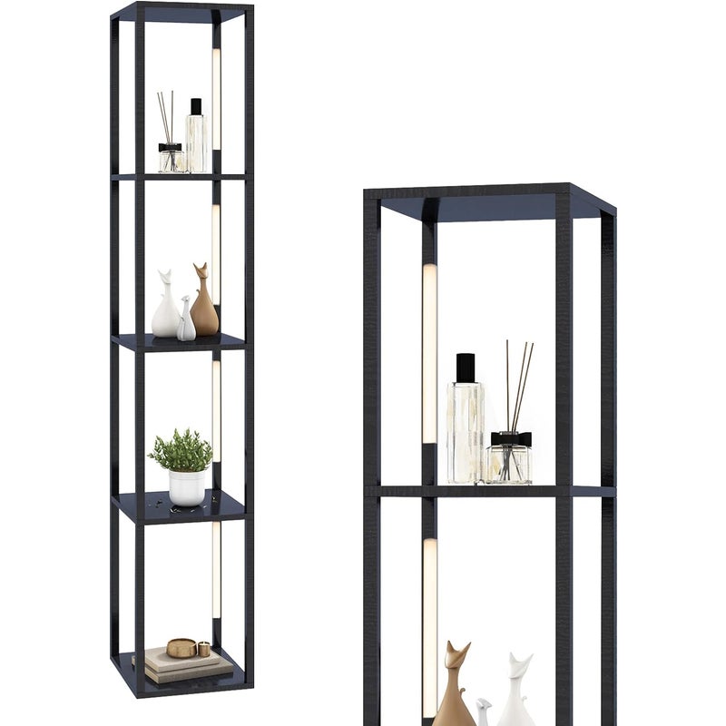 Lampa stojąca Salon 163 cm z 4 półkami Żarówki LED z 3 poziomami jasności
