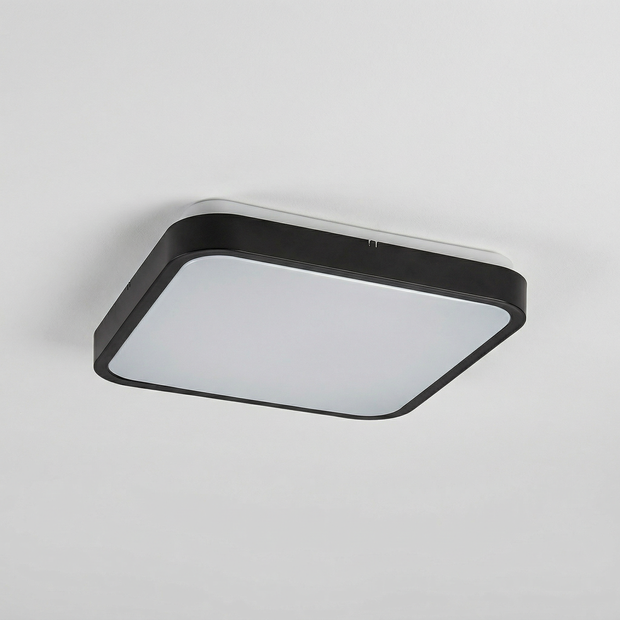 Plafon Alenzo kwadratowy czarno-biały LED 24W 3000/4000/6000K 1450lm wym: 6,5 x 29 cm IP44 tworzywo sztuczne Rabalux
