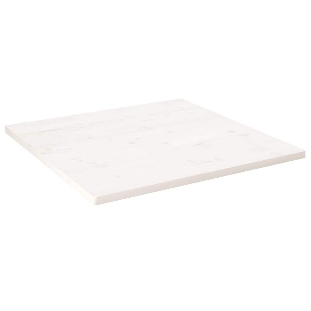vidaXL Blat stołu, biały, 70x70x2,5cm, lite drewno sosnowe, kwadratowy