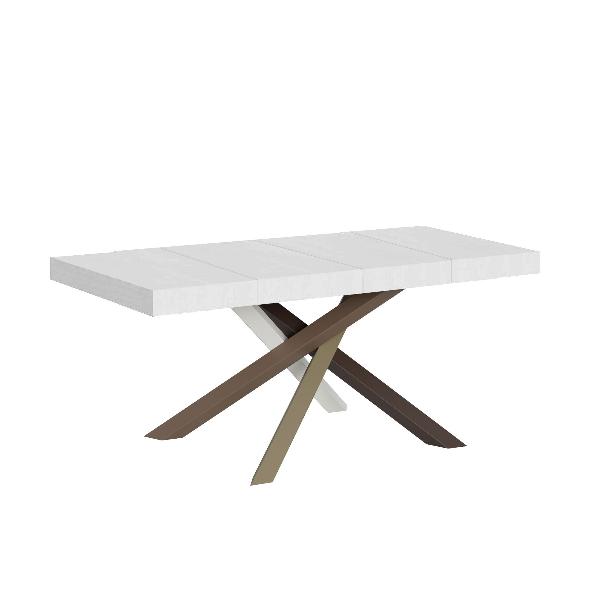 Stół rozkładany 90x120/224 cm Volantis Premium Biały Jesion rama 4/C