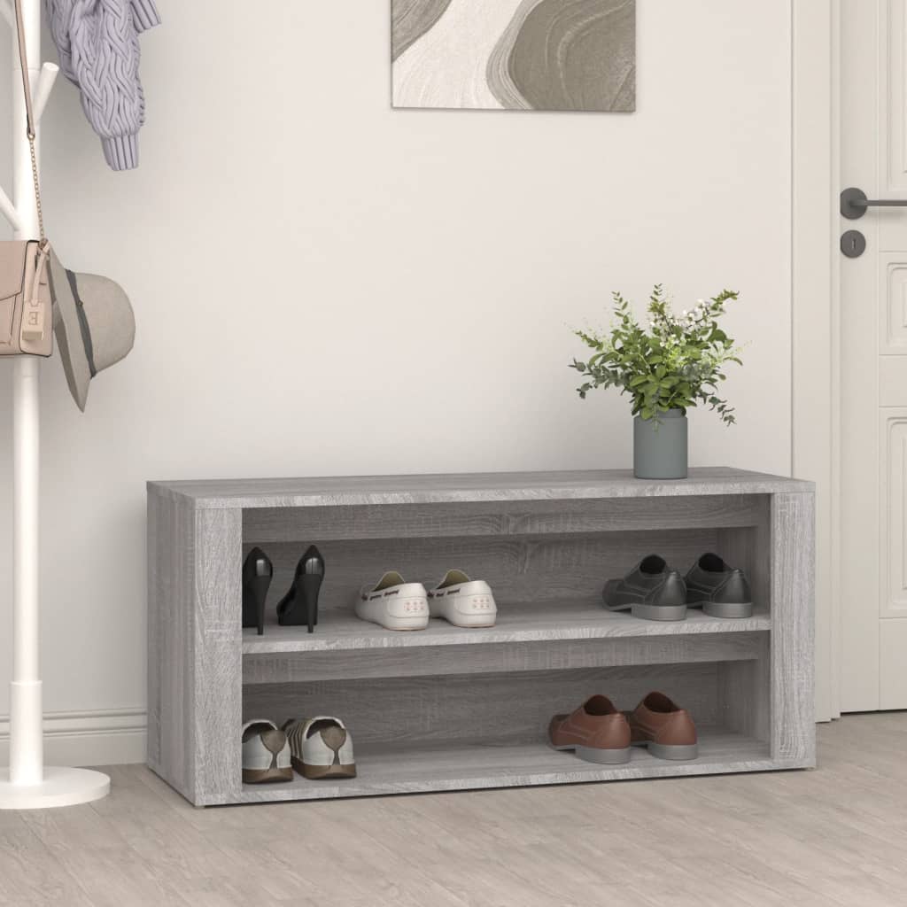 vidaXL Szafka na buty, szary dąb sonoma, 100x35x45 cm