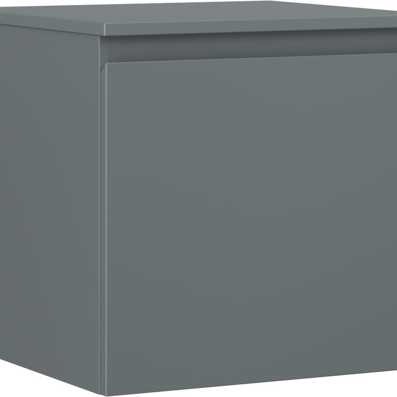 Mexen Orio szafka łazienkowa podumywalkowa 50 cm z blatem, 1 szuflada, grafit mat - 91A10-05047-1-BFC66
