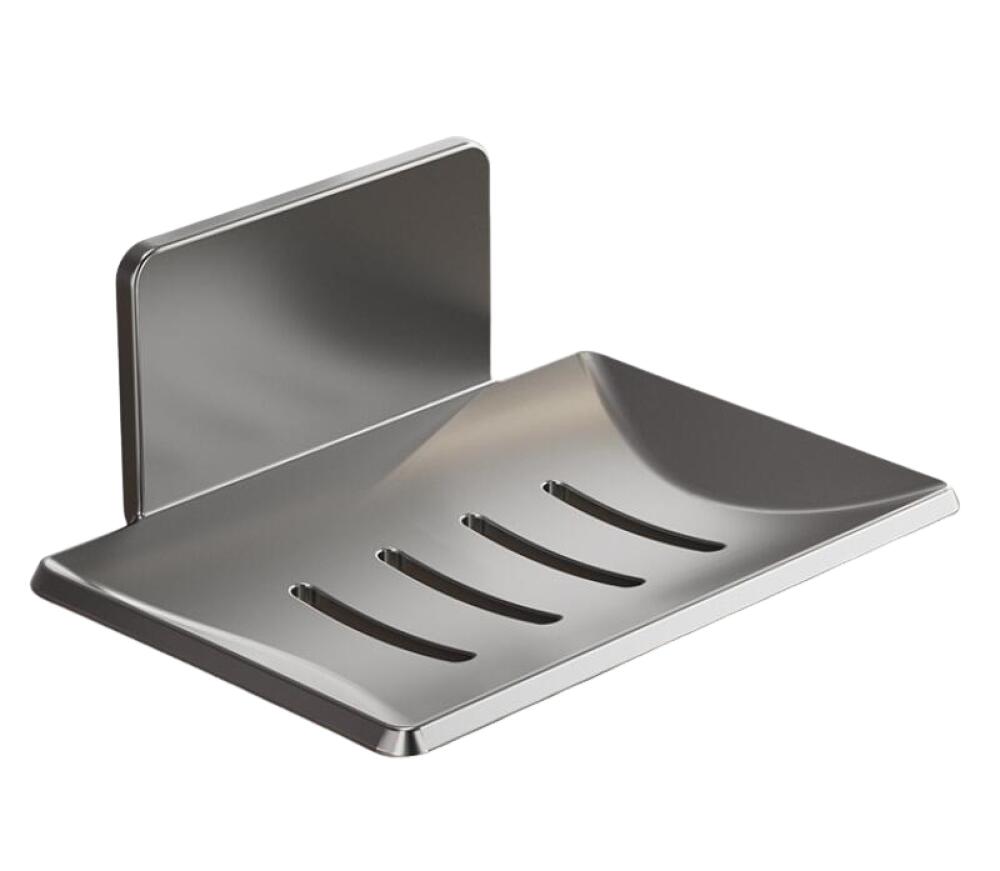 Mydelniczka łazienkowa wykonana z aluminium, do przyklejenia do ściany, nierdzewna mydelniczka, trwała mydelniczka (antracytowa, 1 sztuka).