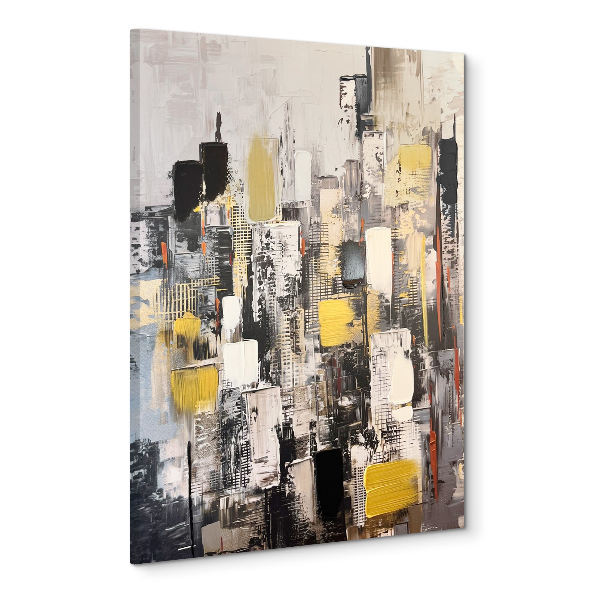 Obraz z ręcznie malowanymi elementami CITYSCAPE 70x100