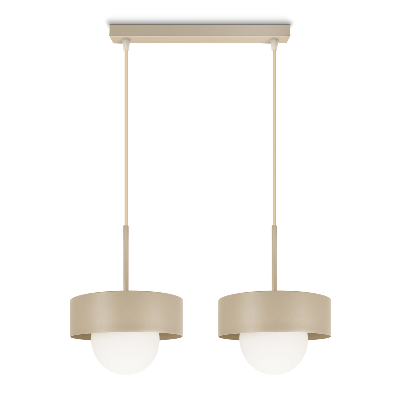 Lampa wisząca sufitowa żyrandol loft beżowa g9 szklane kule modern luxolar