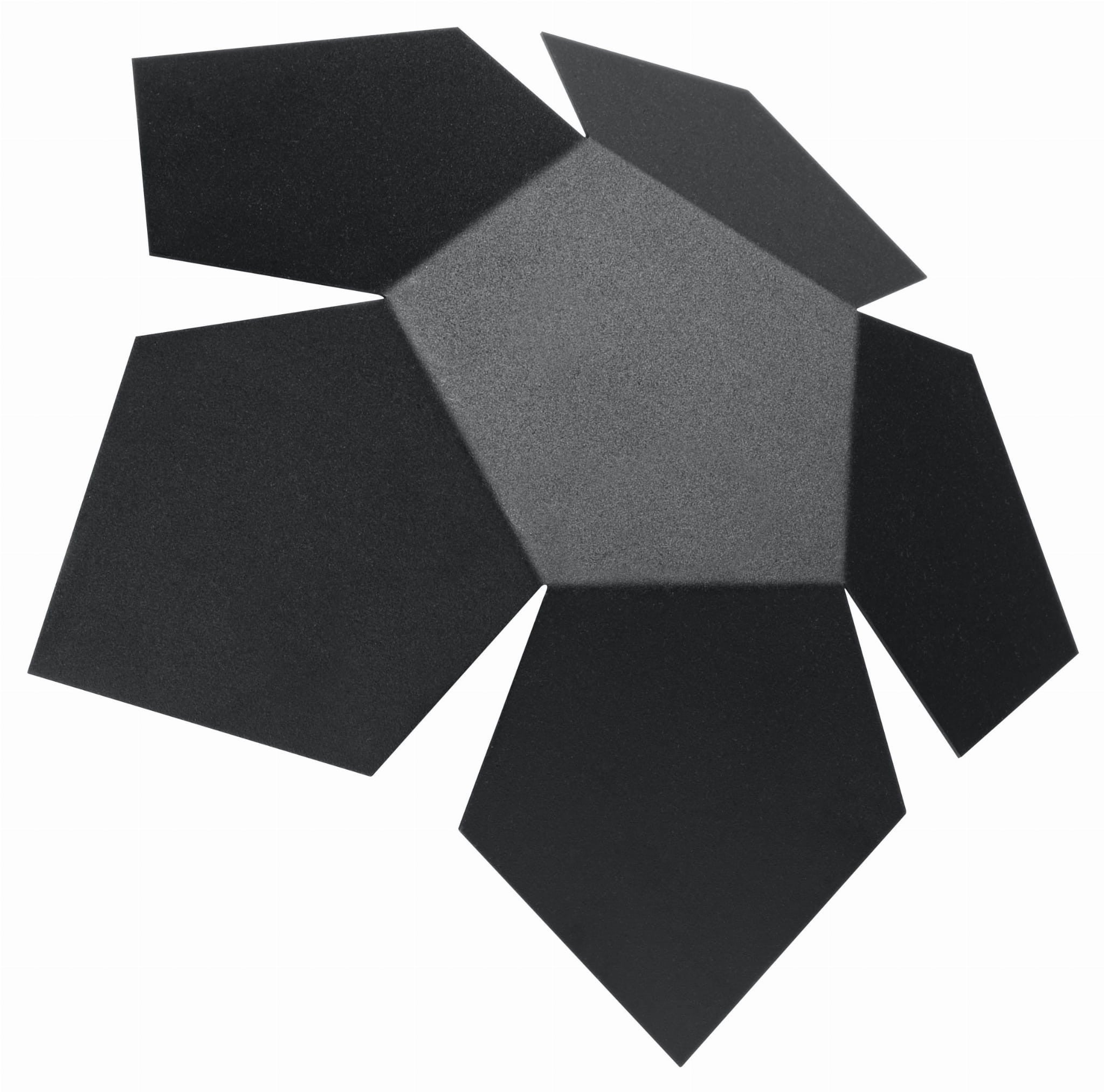 Kinkiet PENTA czarny, nowoczesny - 30x30x8cm Sollux