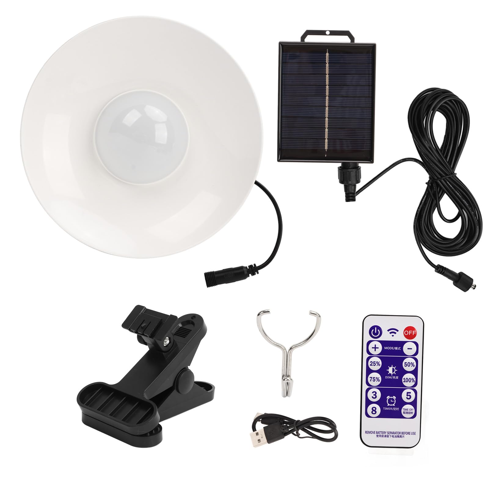 Zasilana energią słoneczną lampa parasolowa LED z wodoodpornym sterownikiem czasowym do użytku na zewnątrz (na podwórko)