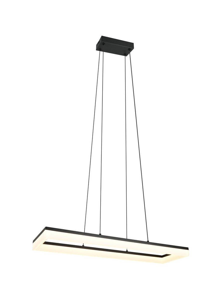 Lampa wisząca nowoczesna czarna prostokąt LED 27W CAMINO RL
