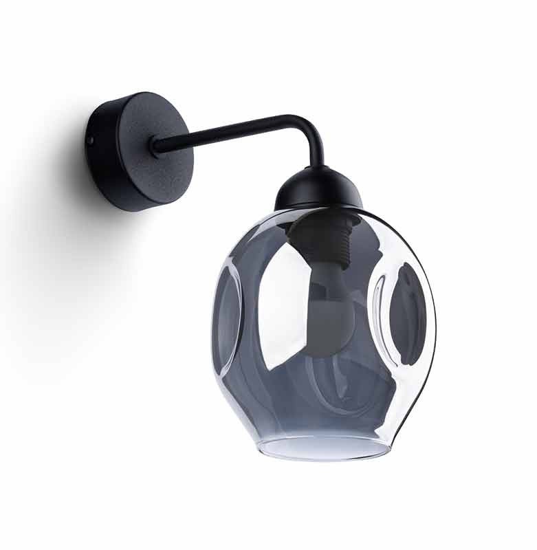 Applique Acier Noir E27 1 Fillan