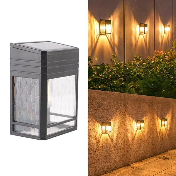 1 sztuka retro LED światło słoneczne zewnętrzne, wodoodporna lampa ścienna na zewnątrz, lampa węglowa, ciepłe światło