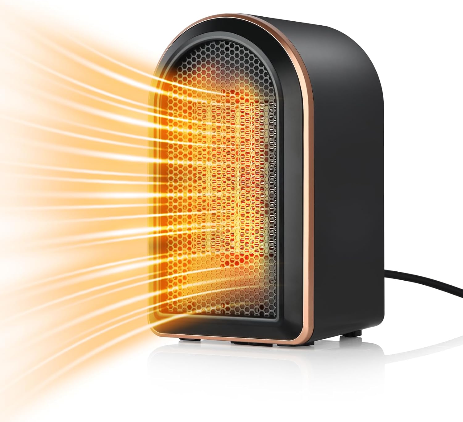 Ogrzewacz pomocniczy, grzejnik łazienkowy z wentylatorem, mały grzejnik elektryczny 800 W/1200 W, zabezpieczenie przed przegrzaniem i przewróceniem