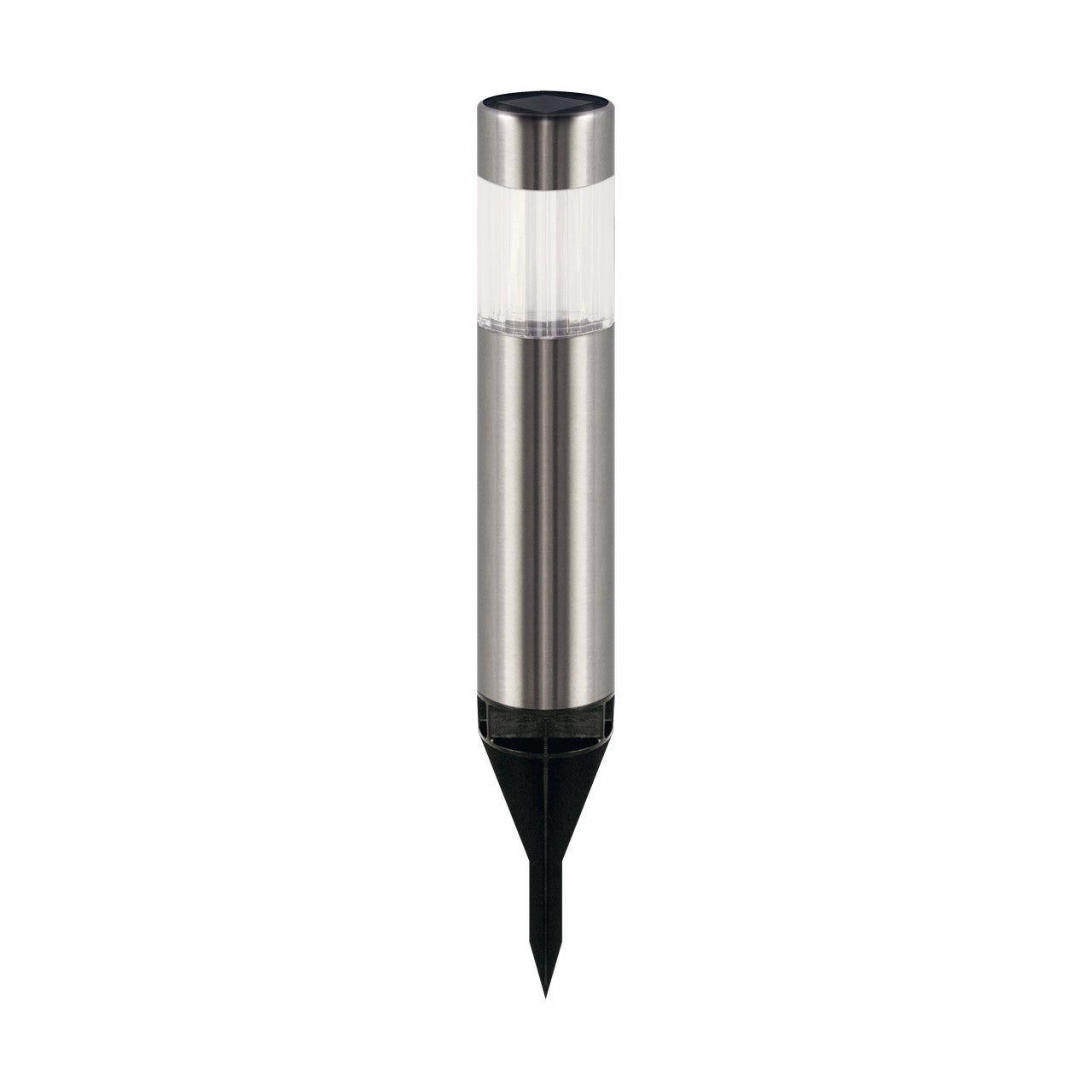Lampa gruntowa wbijana solarna Hel chromowana LED 0.06W 6500K 1lm wym: 31,5 x 4,7 x 4,7 cm metal Struhm