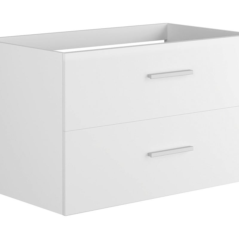 Szafka łazienkowa wisząca pod umywalkę - Biały - 80 cm - KAYLA