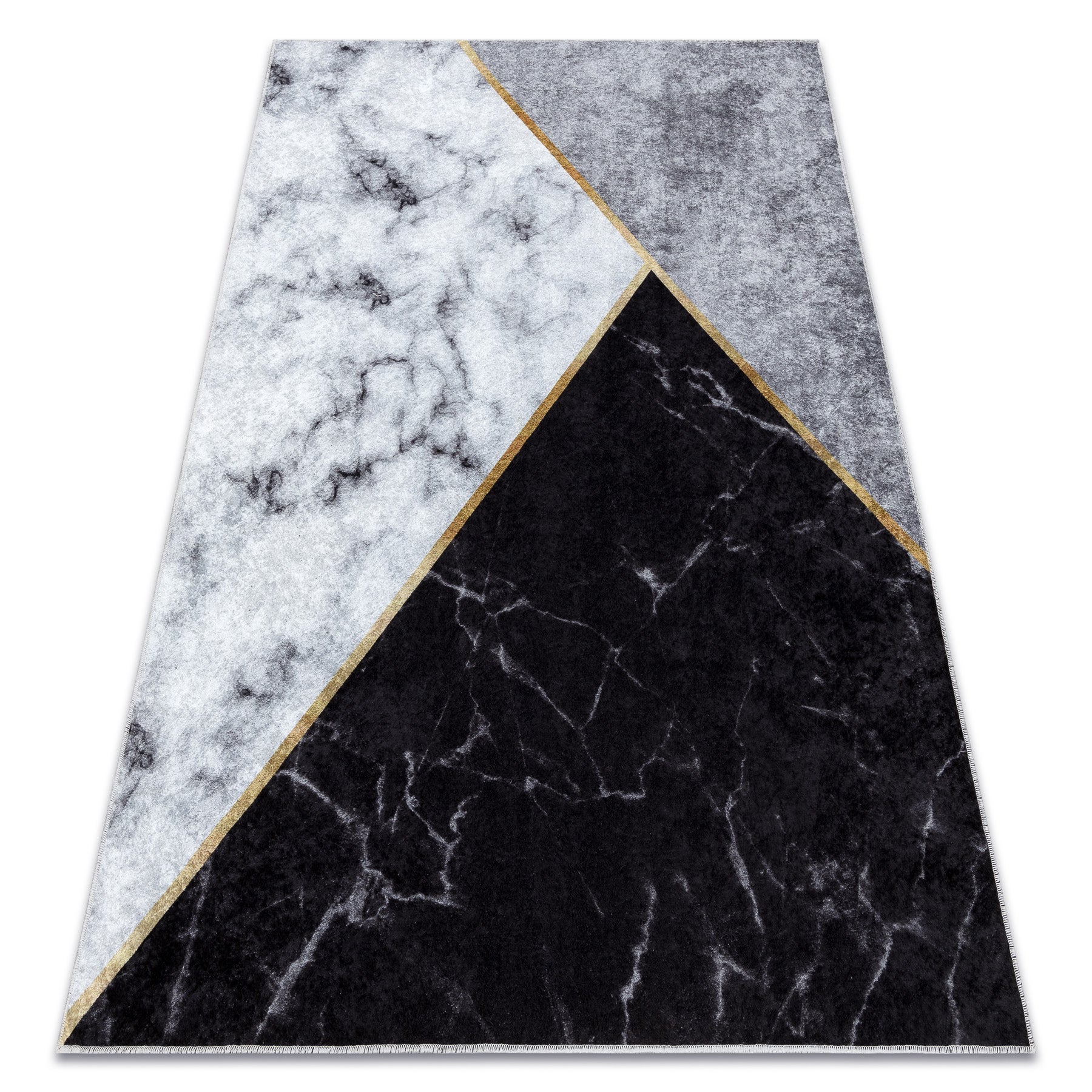 Dywan do prania MIRO 51330.804 Marmur, geometryczny antypoślizgowy - szary 160x220 cm