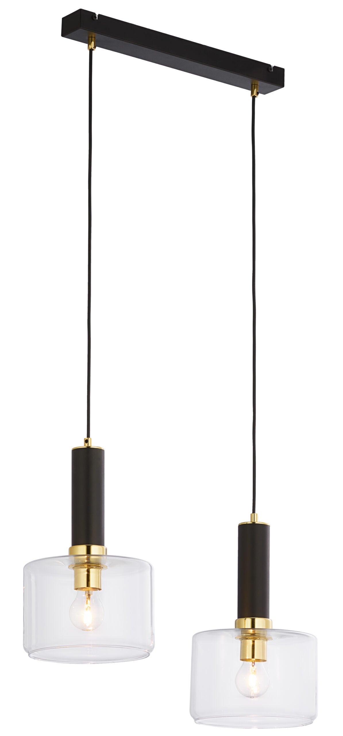 VANES lampa wisząca Jupiter złoto/czarny E27 52x20x39-80 cm 1 szt.