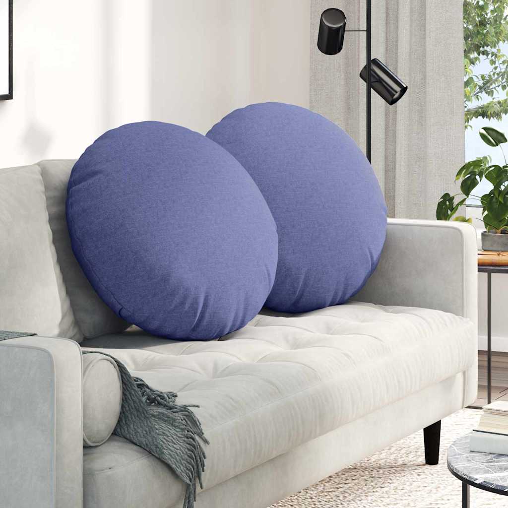 Poduszki na siedziska 2 pcs Niebieski dżins Ø80 x 29 cm tkanina vidaXL