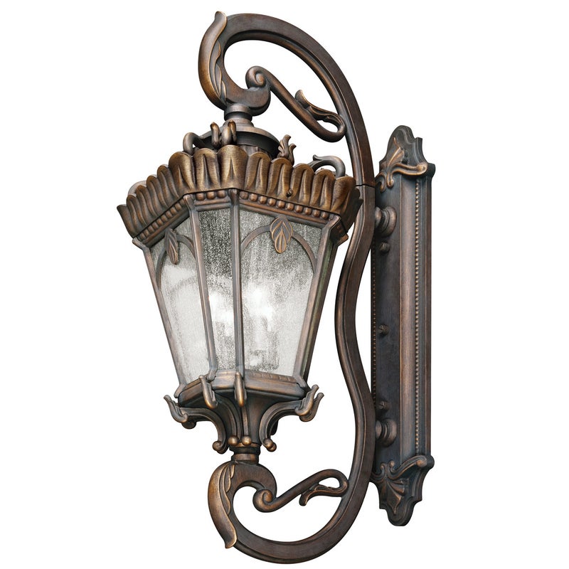 Lampa ścienna zewnętrzna pałacowa brązowa E27 60W Tournai Kichler