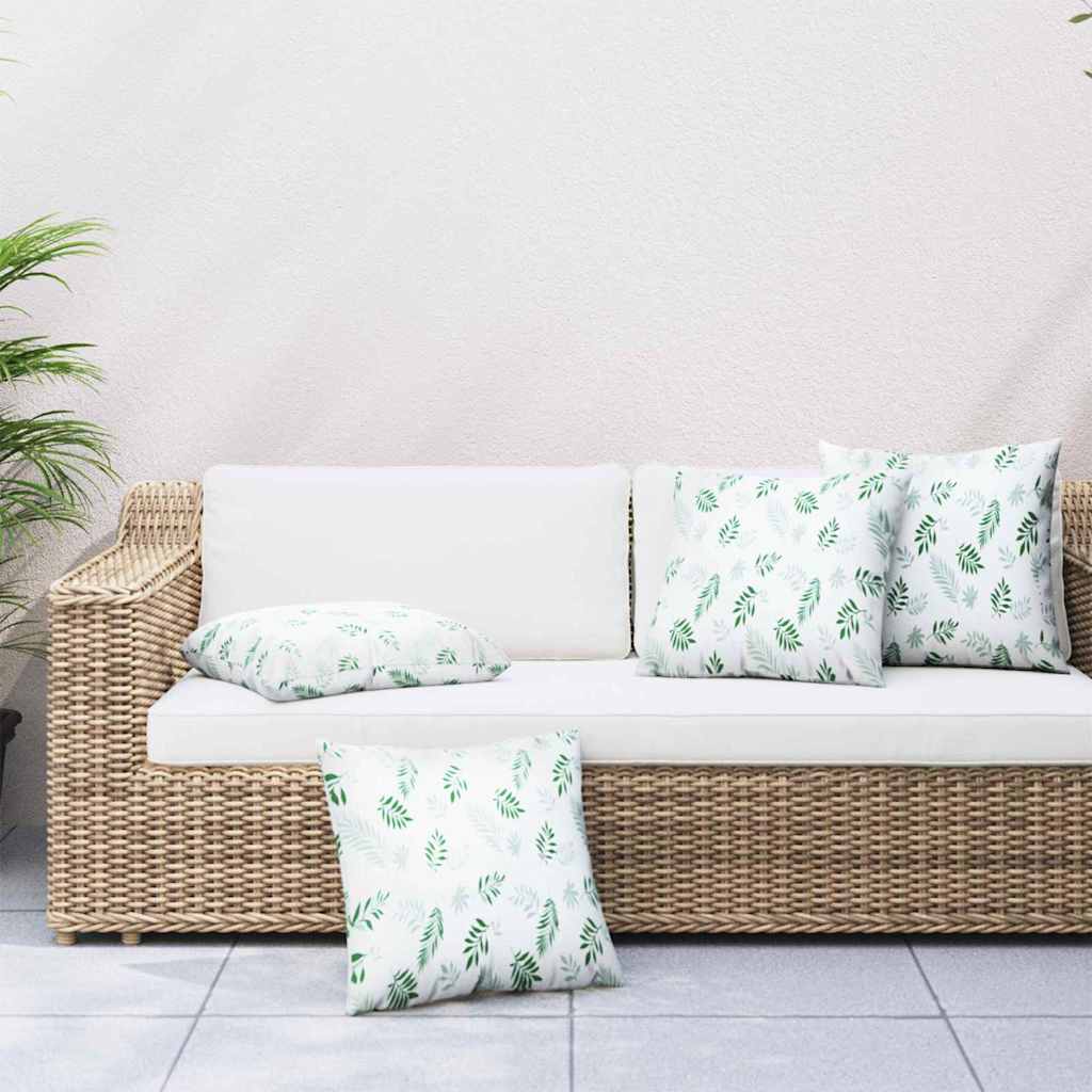 Poduszki rozrzucone Liść 4 pcs Wzór liścia 60 x 60 cm vidaXL