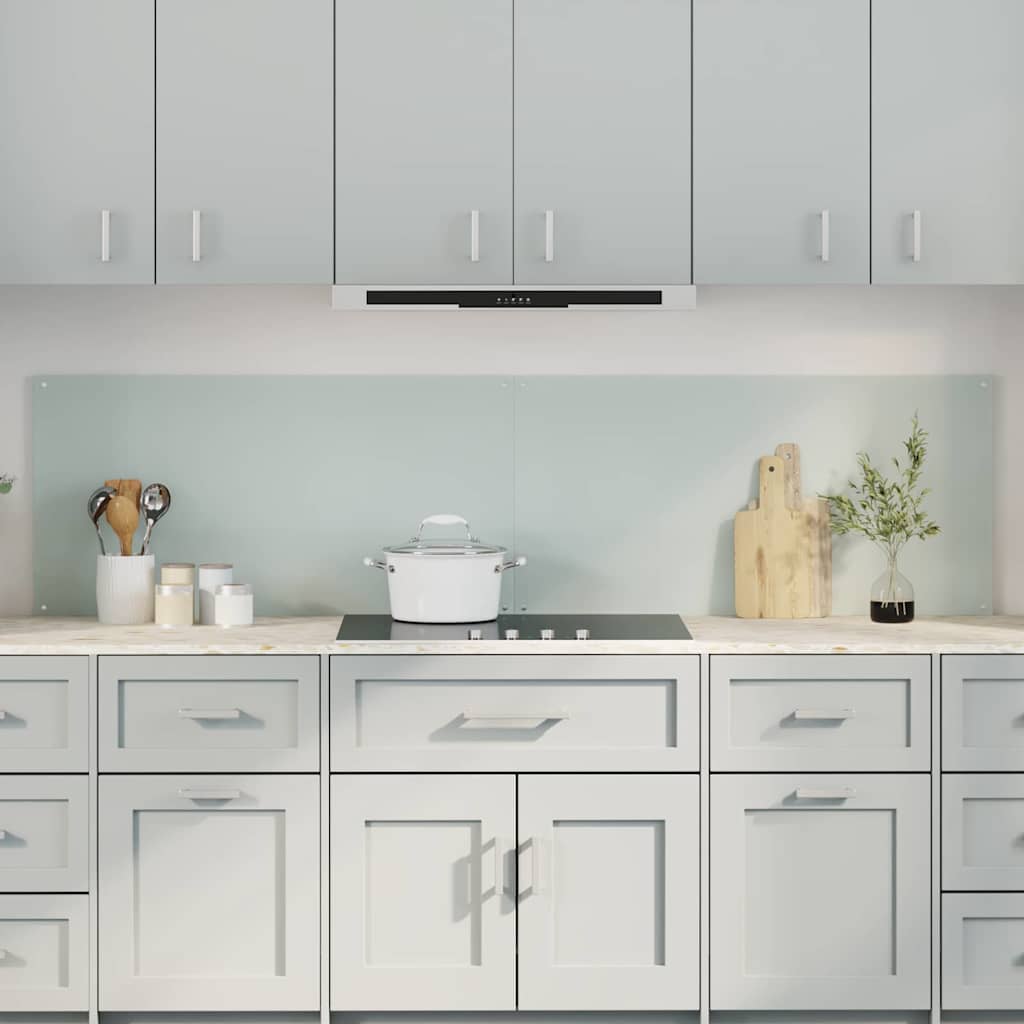 Panel kuchenny 2 pcs Biały 100 x 50 cm szkło hartowane vidaXL