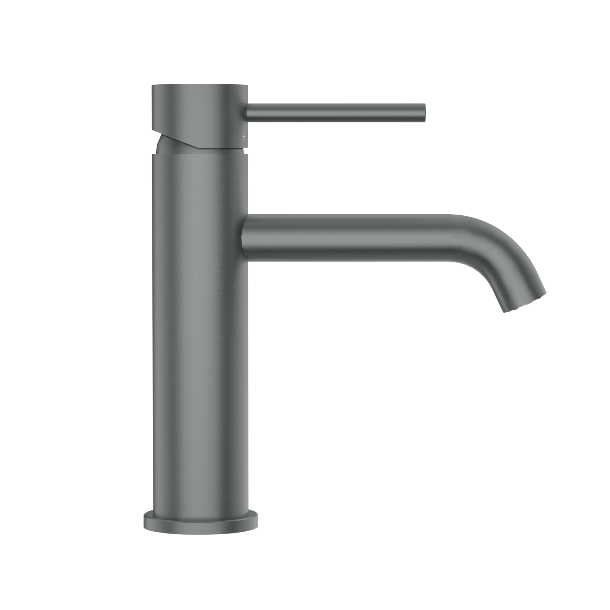 BALNEO bateria umywalkowa Gun Metal ciemnoszara stal nierdzewna | jednouchwytowa bateria CASCADE