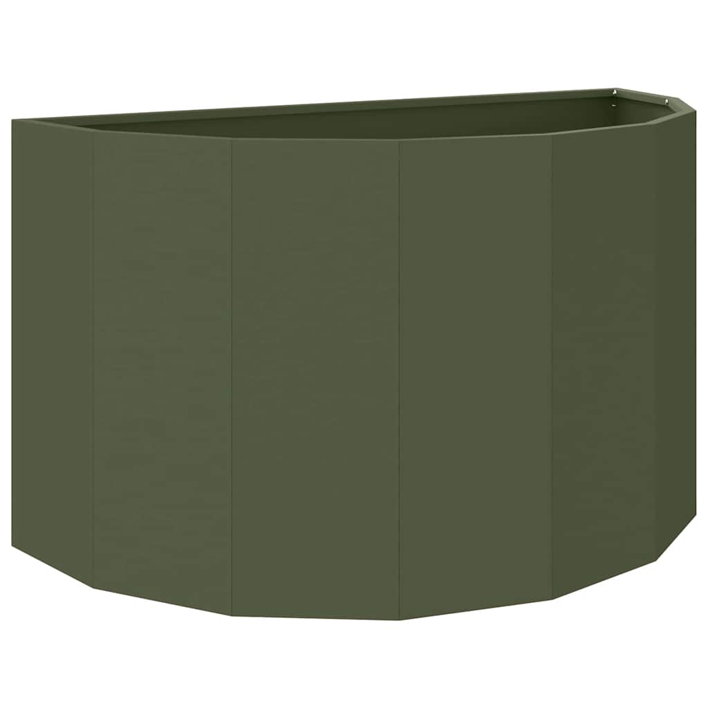 Donica Zielony oliwkowy 90 x 45 x 50 cm Stal