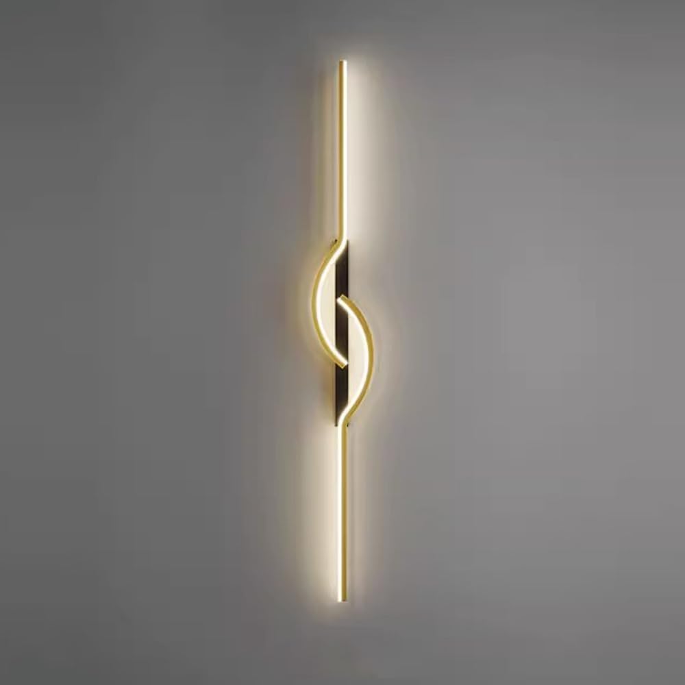 Liniowa lampa ścienna LED 60 cm, ciepłe światło, odpowiednia do wewnętrznych lamp ściennych, takich jak stoliki nocne