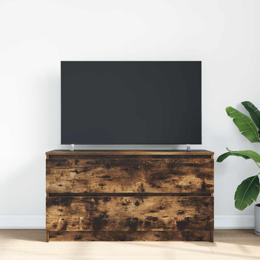 Szafka RTV Dąb wędzony 100x35x54 cm Drewno klejone