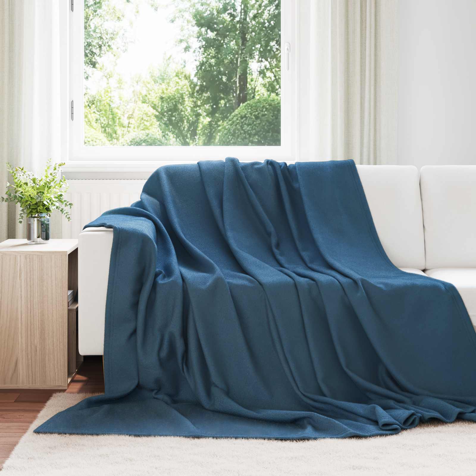 Koce narzutowe 24 pcs Granatowy 270 x 240 cm Polar vidaXL