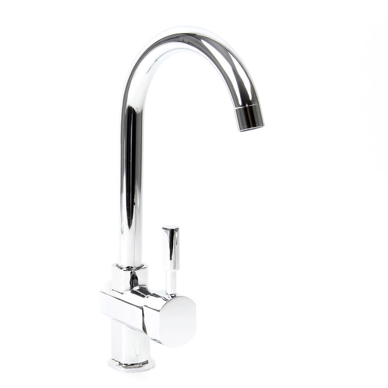 Bateria zlewozmywakowa kuchenna, 1560 l/h, obrotowa 360° – chrom, bateria jednouchwytowa