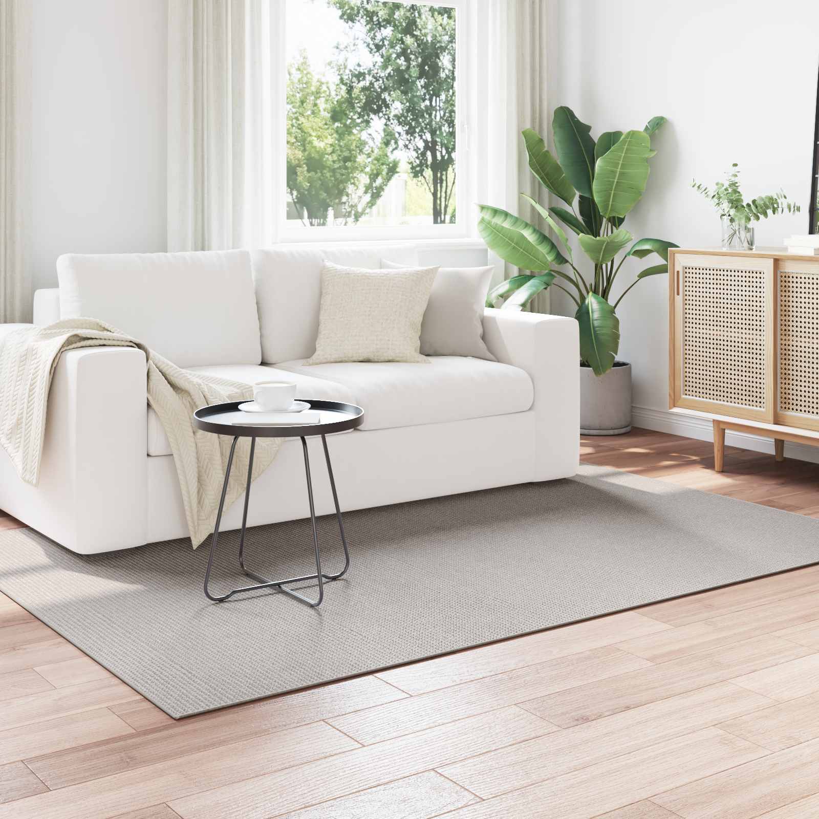 Dywany pokojowe LUGO Kremowy i szary 230 x 160 cm Poliester vidaXL