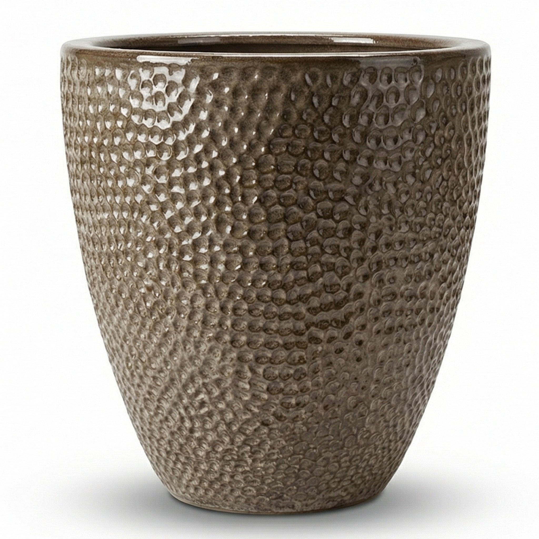 Donica ceramiczna Provencelia CIGALINE Beżowy, sred.36 x H40 cm, mrozoodporna, rękodzieło, szkliwiona