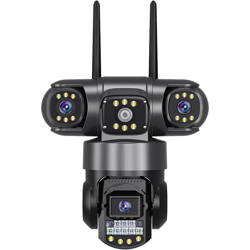 Zewnętrzna kamera Wi-Fi, potrójny obiektyw 6 MP, noktowizor