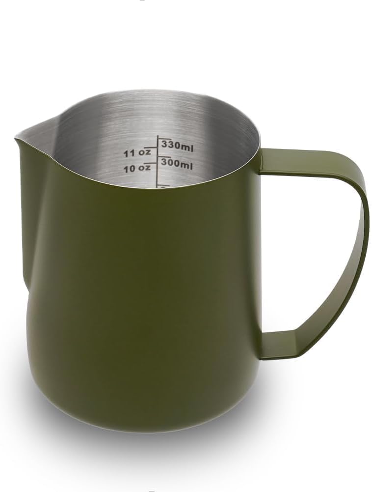 Dzbanek do spieniania mleka ze stali nierdzewnej o pojemności 350 ml do ekspresów do kawy, spieniacz do kawy, cappuccino, latte, art, dzbanek do mleka