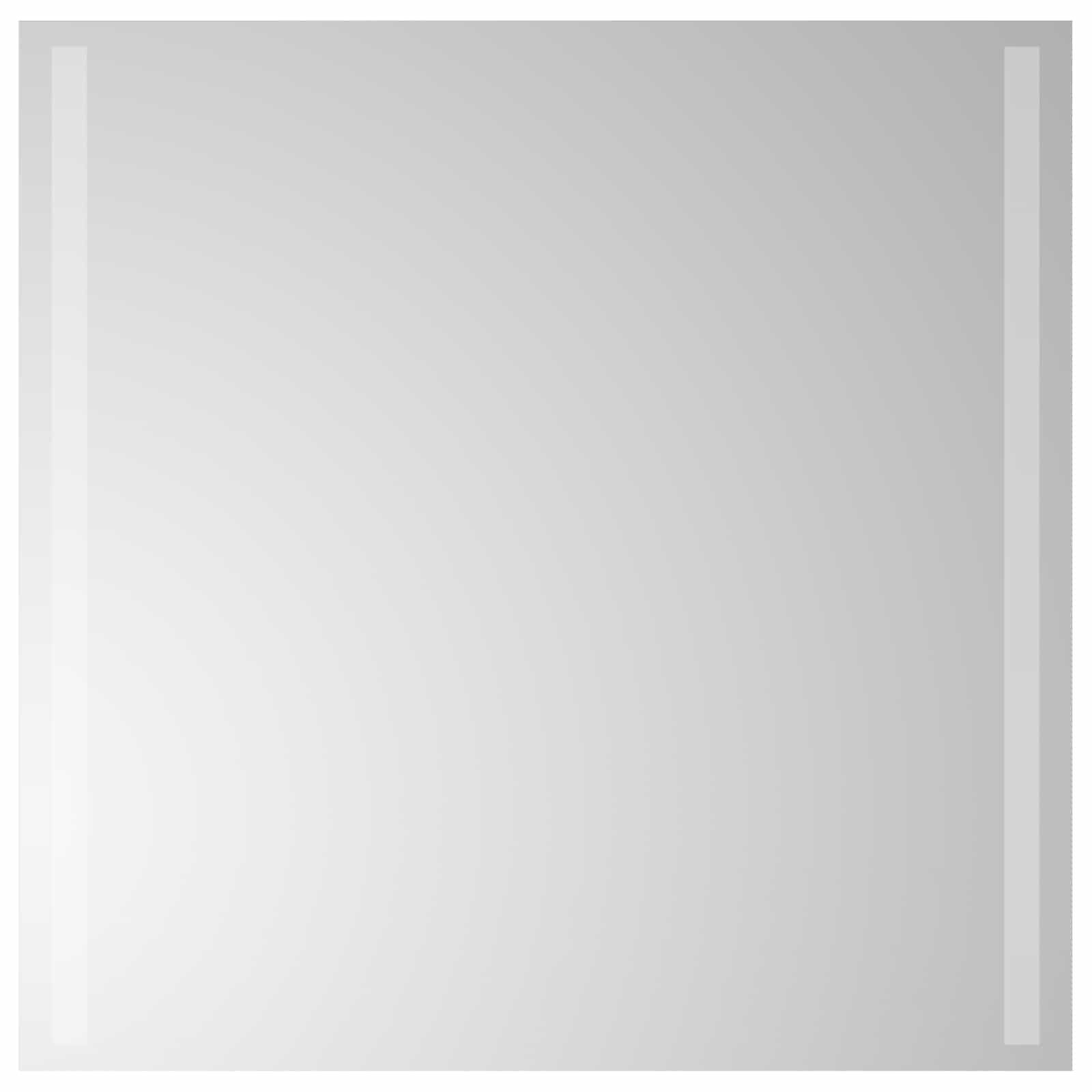 Lustro Łazienkowe LED 60x60 cm Przezroczyste ze Szkła Hartowanego