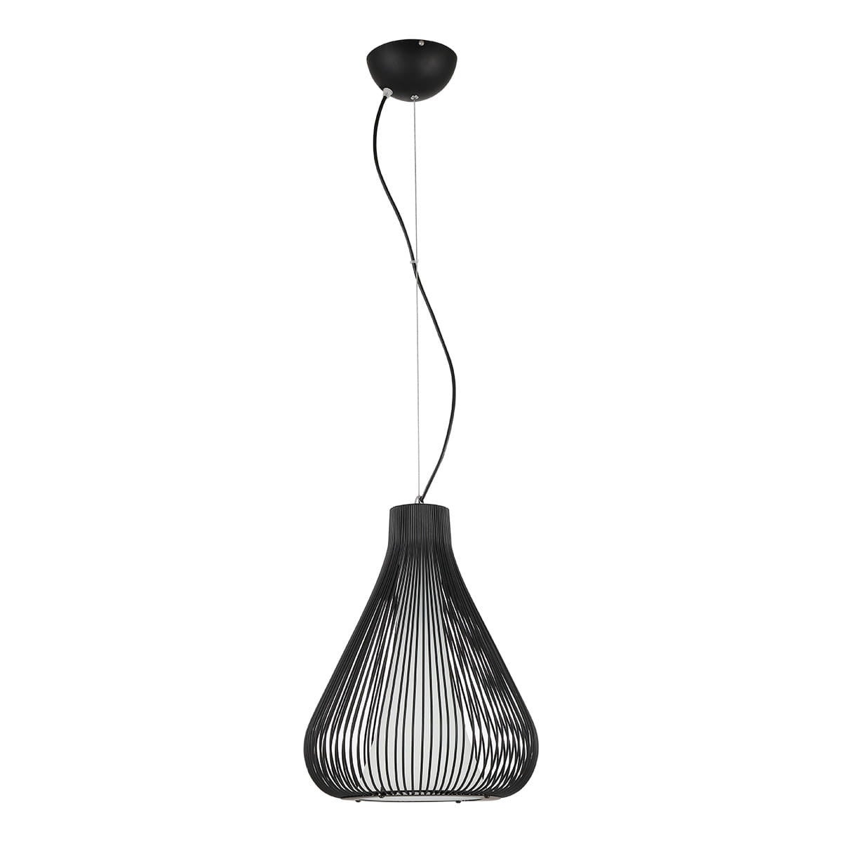 Lampa wisząca Inksis czarno-biała 1xE27x60W metal wym:130x32x32cm IP20 Italux