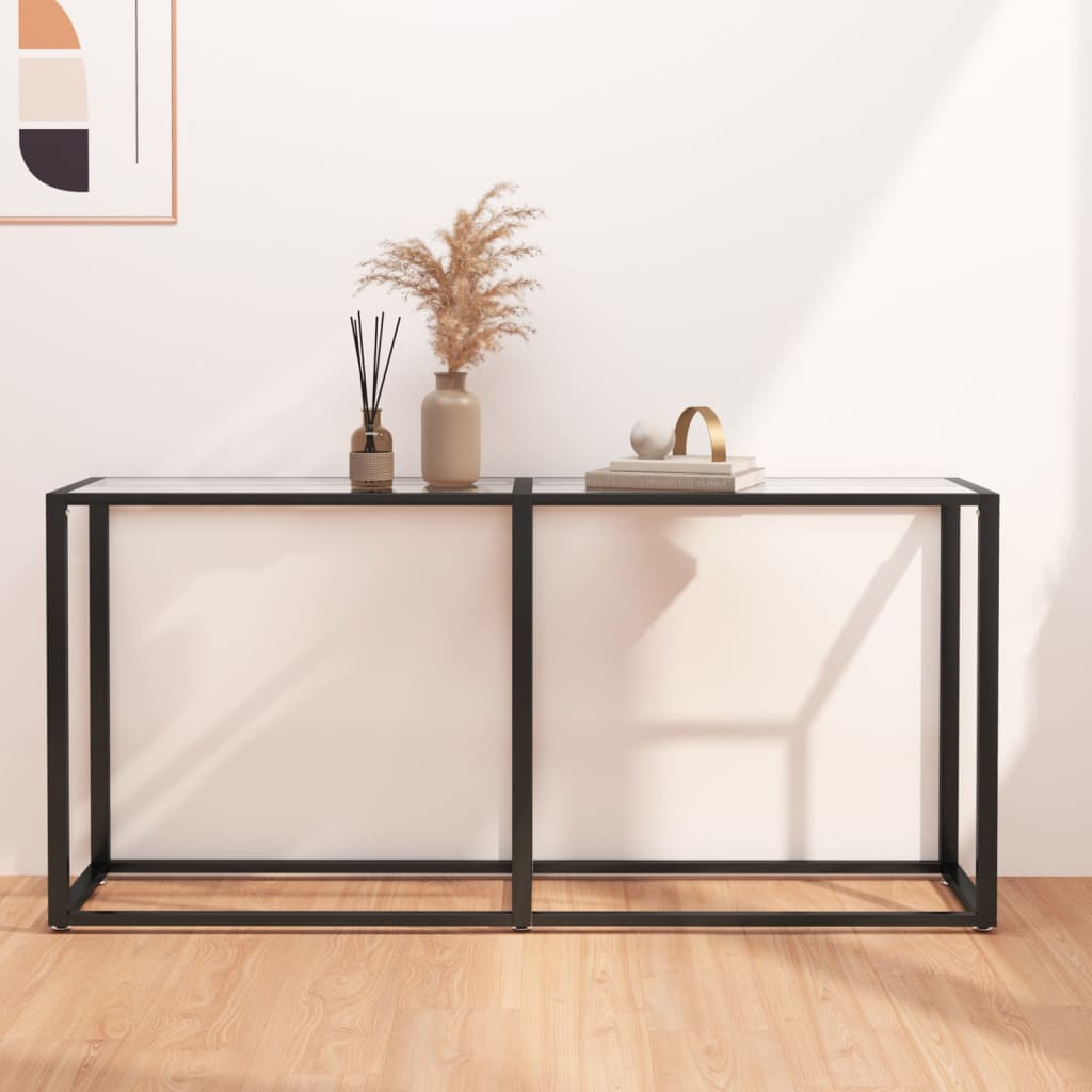Konsola, przezroczysta, 160x35x75,5 cm, szkło hartowane vidaXL