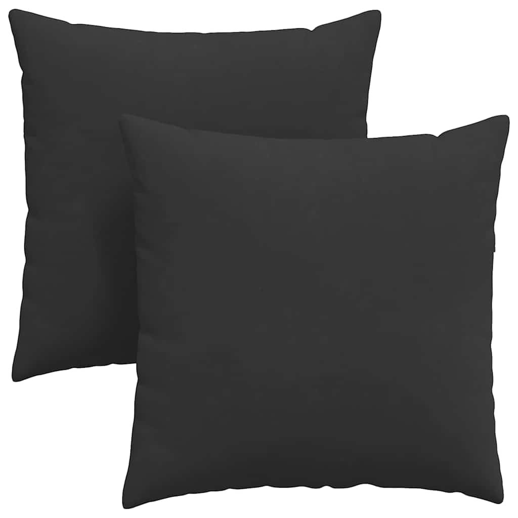 2x Poduszka Dekoracyjna z Wypełnieniem Czarna 80x80x22 cm do Salonu na Sofę