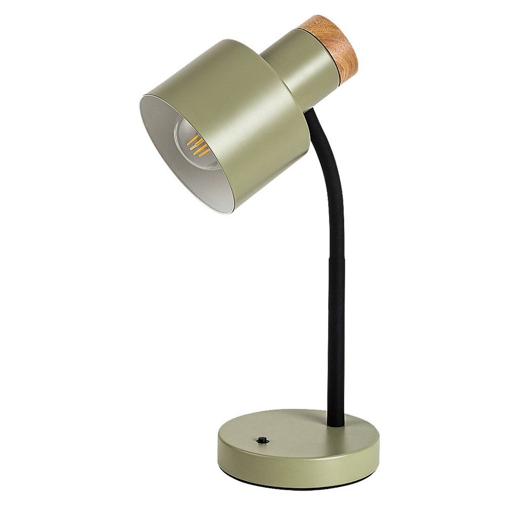 Lampa biurkowa drewniany akcent Pastro 1xE27x20W metal czarna wym:36x14x21cm IP20 Rabalux