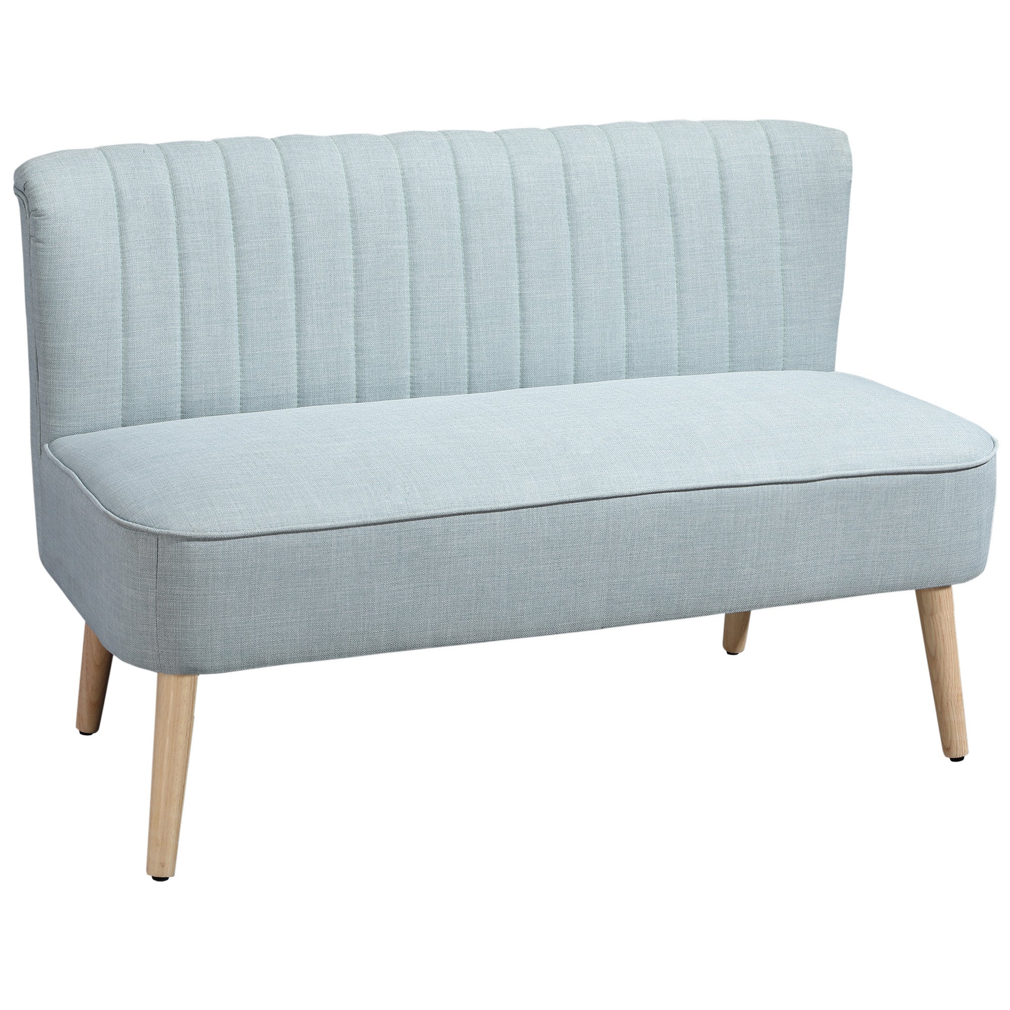 Sofa 2-osobowa, miękka tapicerka, łatwy w pielęgnacji pokrowiec, do 220 kg, 117 x 56,5 x 77 cm, jasnozielony
