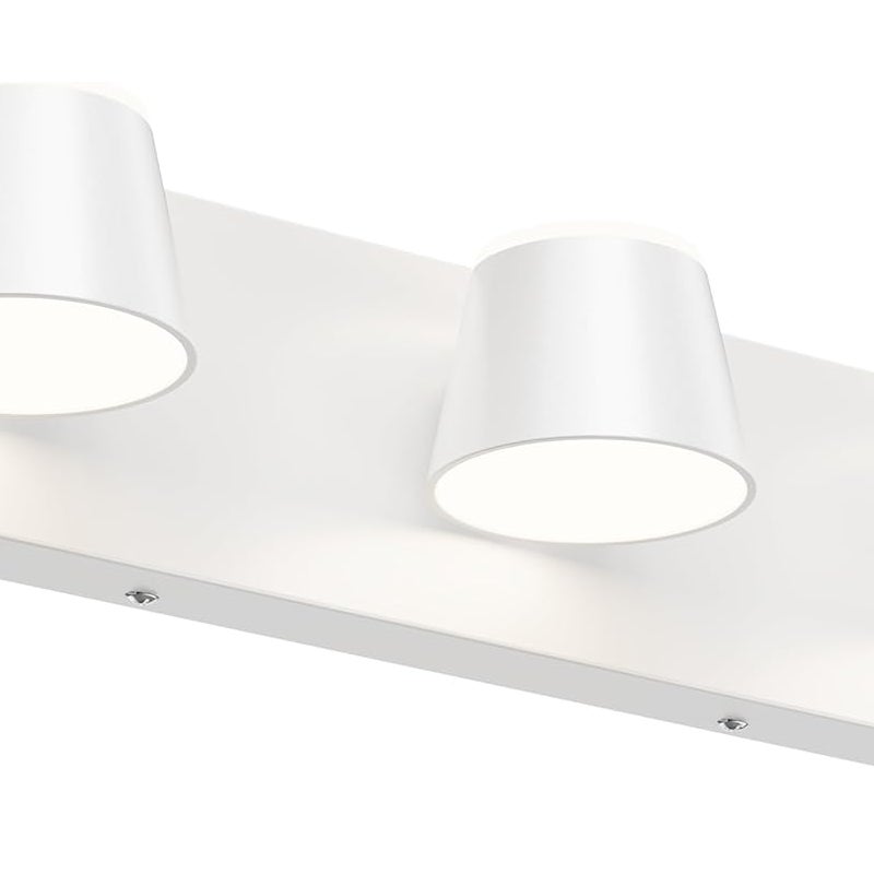 Czarna lampa ścienna LED z 2 światłami do łazienki, regulowana i ściemniana, 10 W, światło neutralne, 1 sztuka