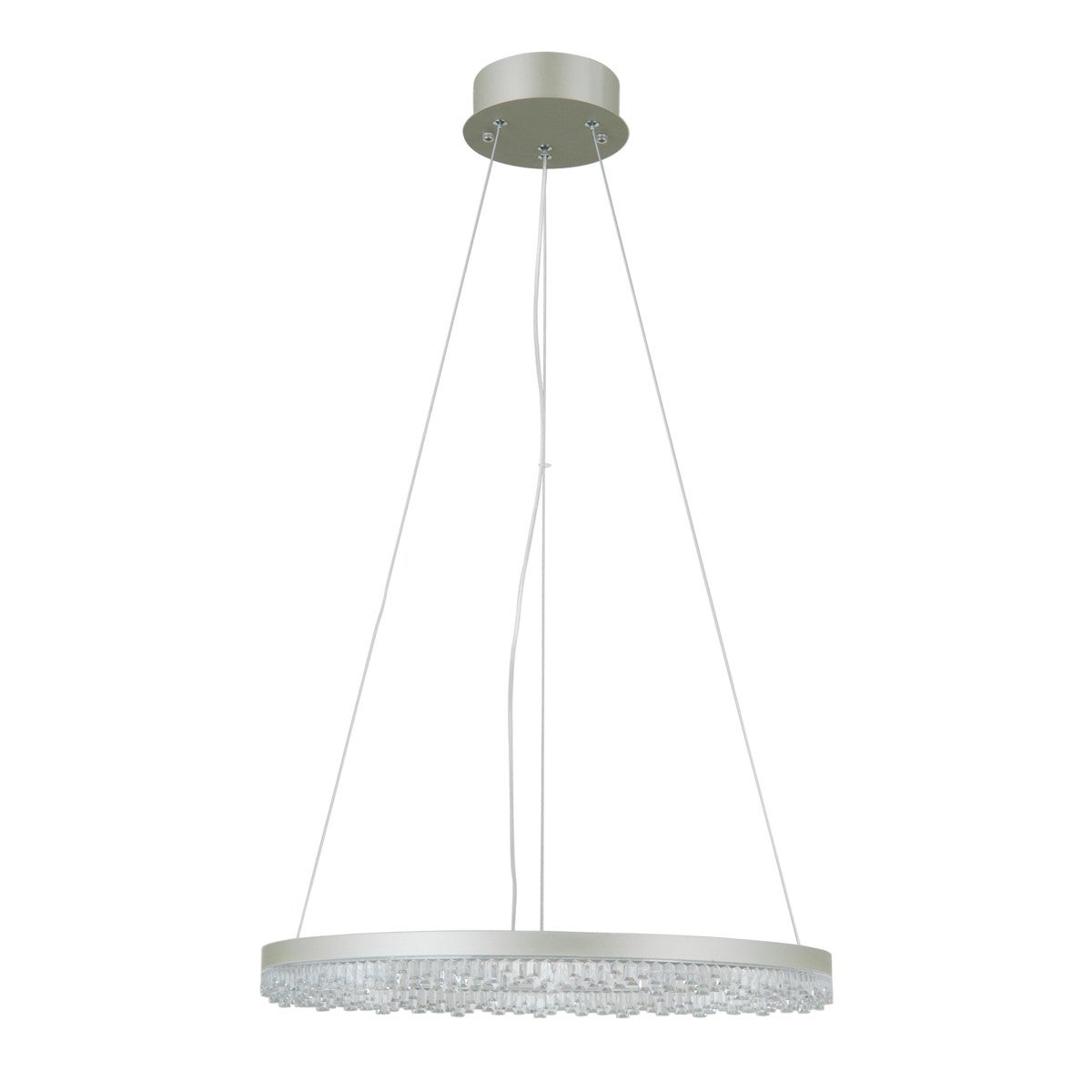 Lampa wisząca pierścień świetlny LED Barlo 22W biała zmienna 2600lm metal srebrna wym:120x50x50cm IP20 Italux