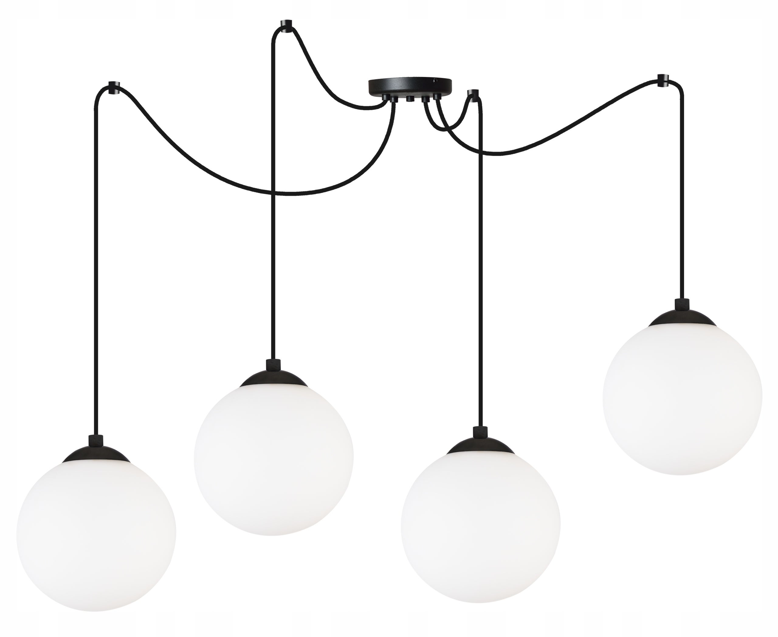 Lampa sufitowa wisząca Light Home LH Florence Pająk 4x E27 60W czarny/biały 15cm