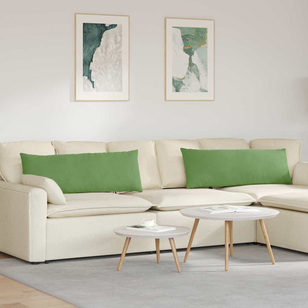 Poduszki na sofę 2 pcs jasnozielony 120 x 40 cm vidaXL