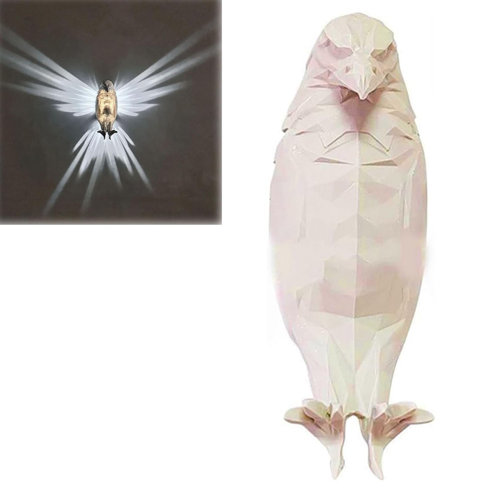 MOORLE Lampa ścienna LED z orłem Lampa ścienna LED z sową Lampa ścienna z orłem Lampa ścienna do sypialni Lampa ścienna do korytarza