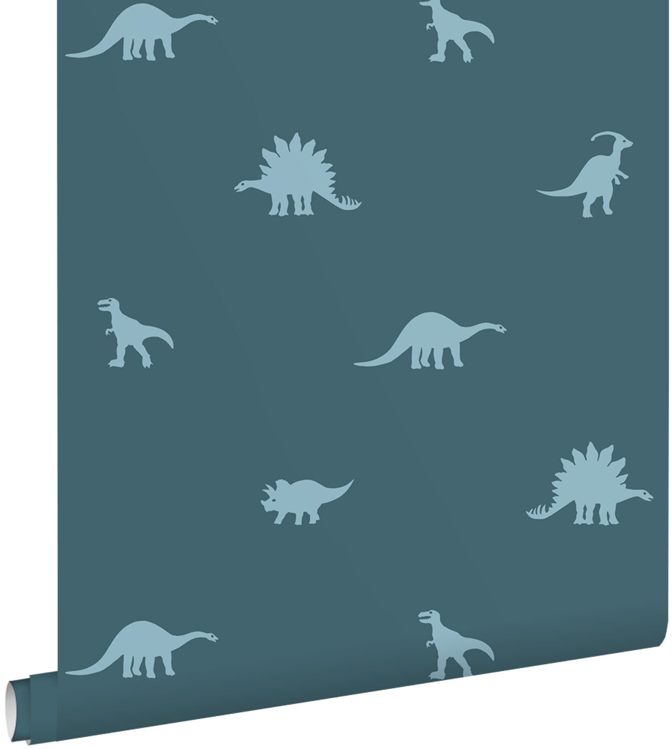 Tapeta dinozaury niebieski - 50 x 900 cm - ESTAHOME