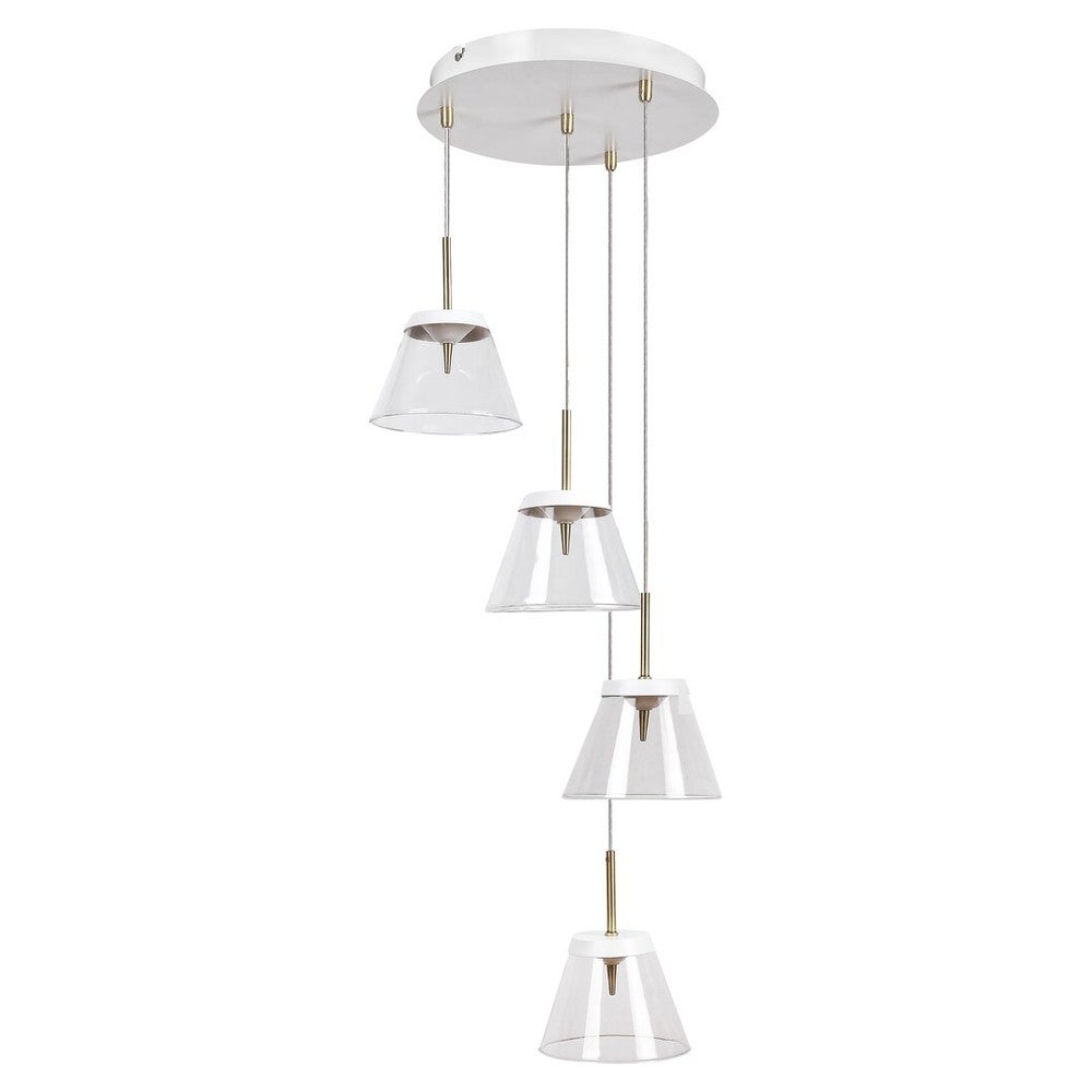 Lampa wisząca Aviana LED 24W Neutralna biel 1920lm biało-przezroczysta wym: 149 x 39 x 39 cm Rabalux