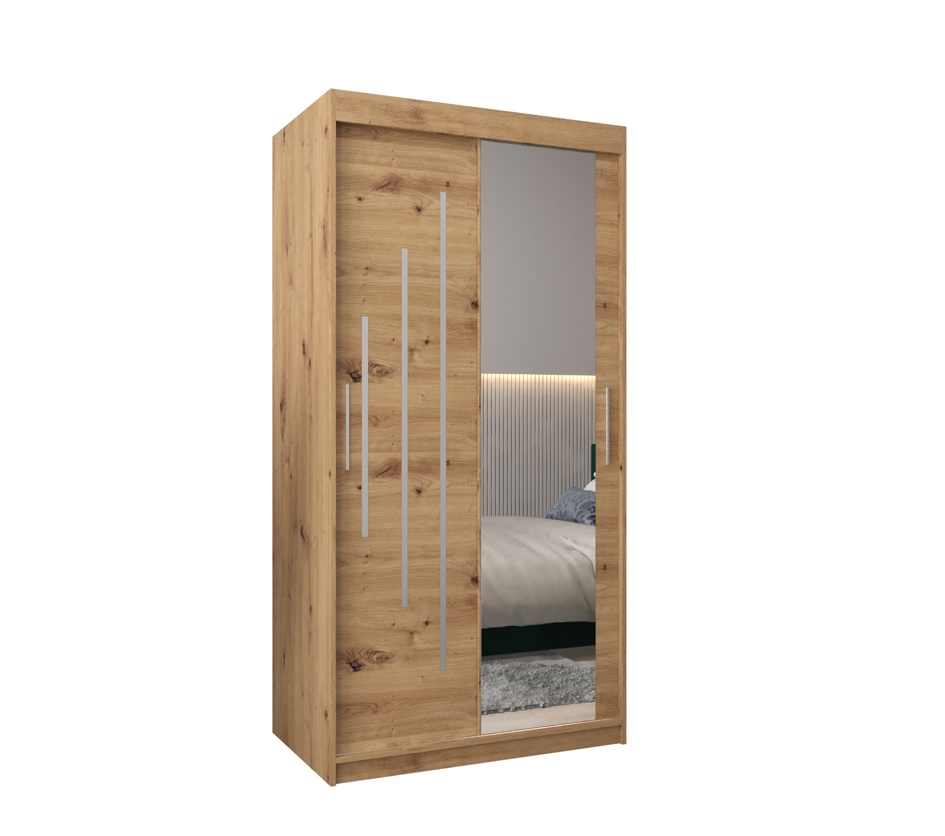 Szafa przesuwna garderoba York 2 100 x 62 x 200 cm Artisan - Abiks Meble