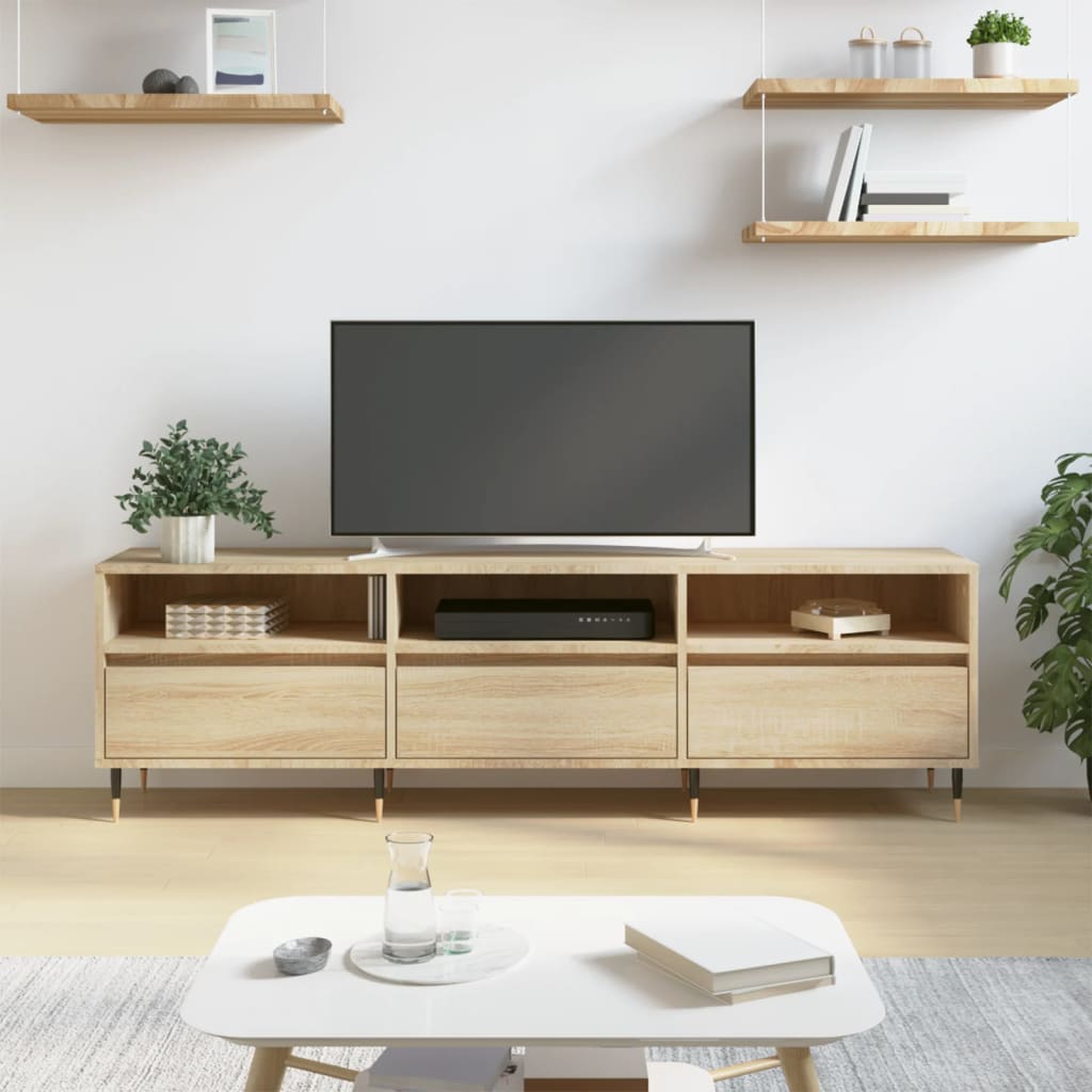 vidaXL Szafka TV, dąb sonoma, 150x30x44,5 cm