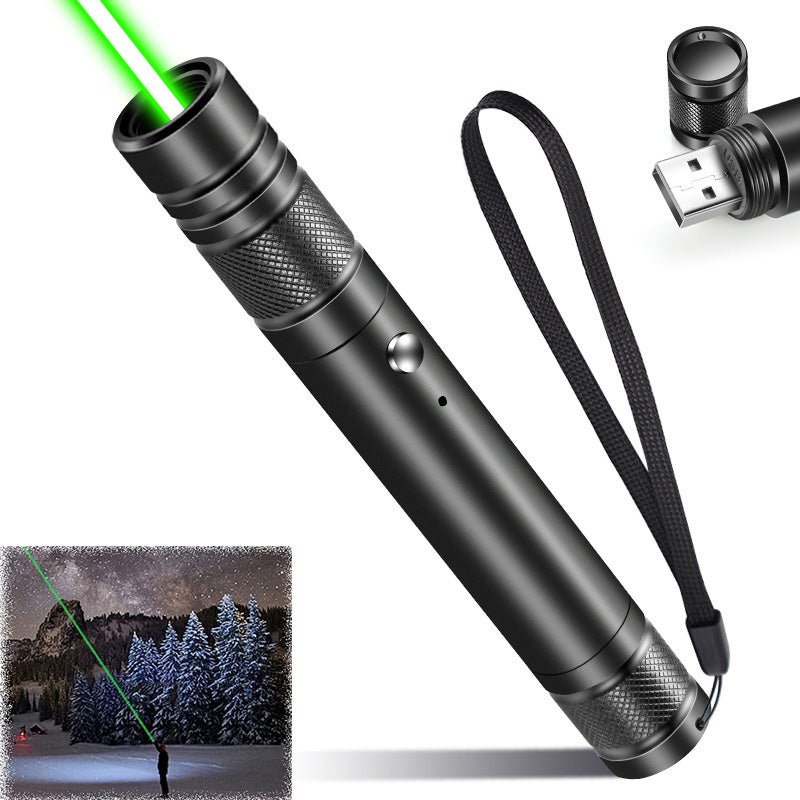 Przenośny długopis laserowy USB, latarka laserowa dalekiego zasięgu, odpowiednia do interakcji ze zwierzętami, astronomii, zielonego światła